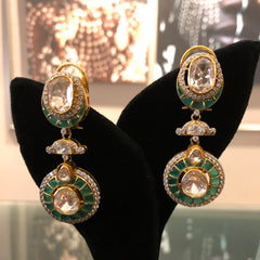 Emerald Rani round drops set