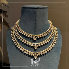 Three Tier Polki Necklace