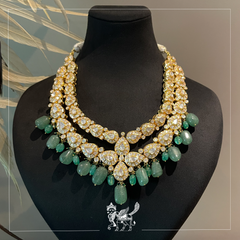 Emerald Drop Motif Necklace