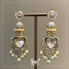 Elaborate Polki Jhumkas