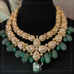 Emerald Drop Motif Necklace