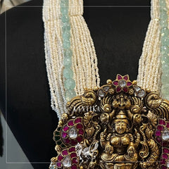 White Pearls Goddess Lakshmi Beads Necklace