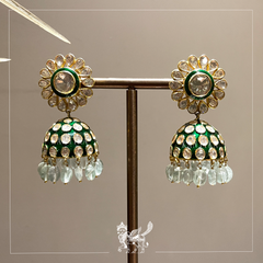 Traditional Polki Meenakari Earrings