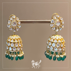 Enamel Encrusted Polki Earrings