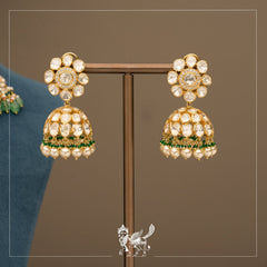 Emerald Polki Earrings