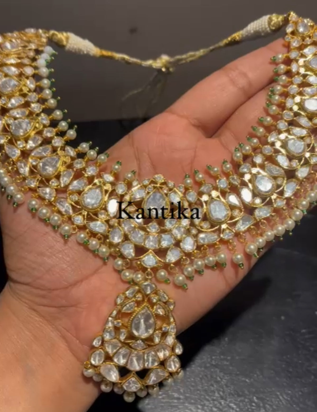 Polki pearl necklace