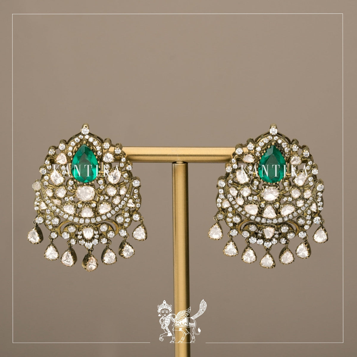 Emerald Temple Earring