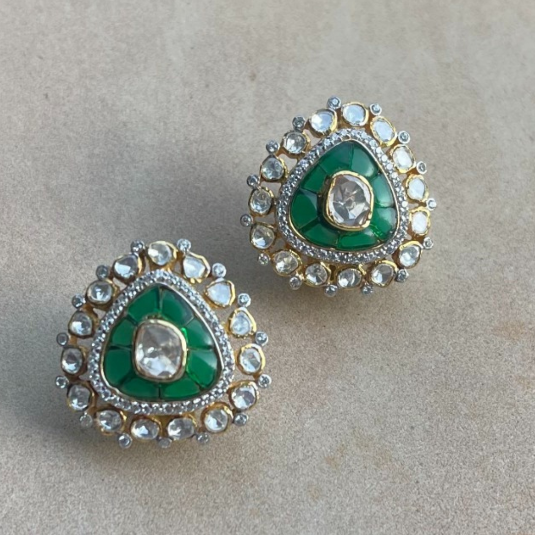 Emerald Triangle Studs