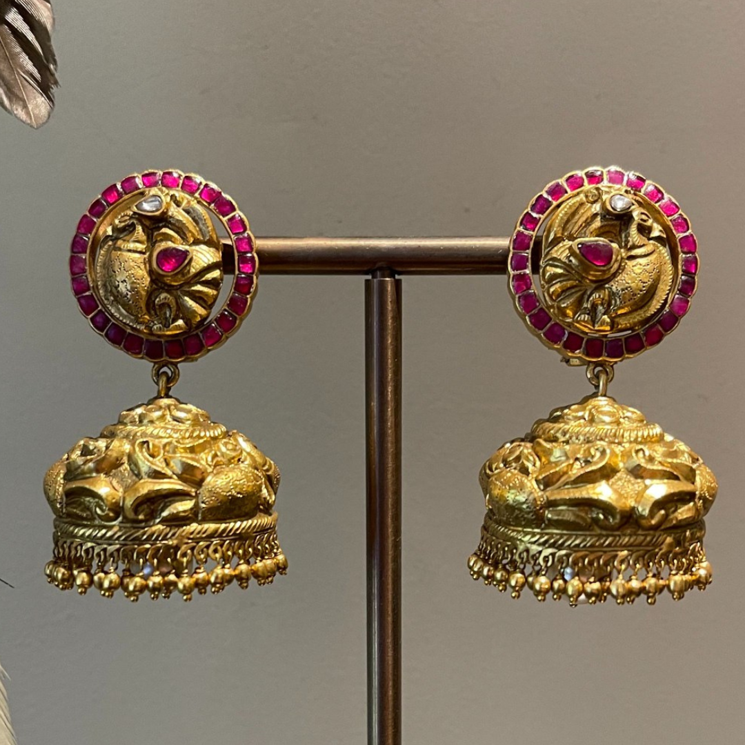 Regal Temple Dome Jhumkas