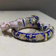 Opaline Enamel Gemstone Bangles