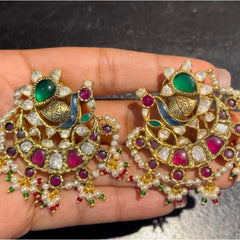 Peacock Motif Earrings