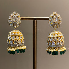 Enamel Encrusted Polki Earrings