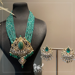 Green Gold Tone Rani Haar