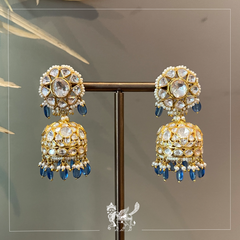 Sapphire Drop jhumkas