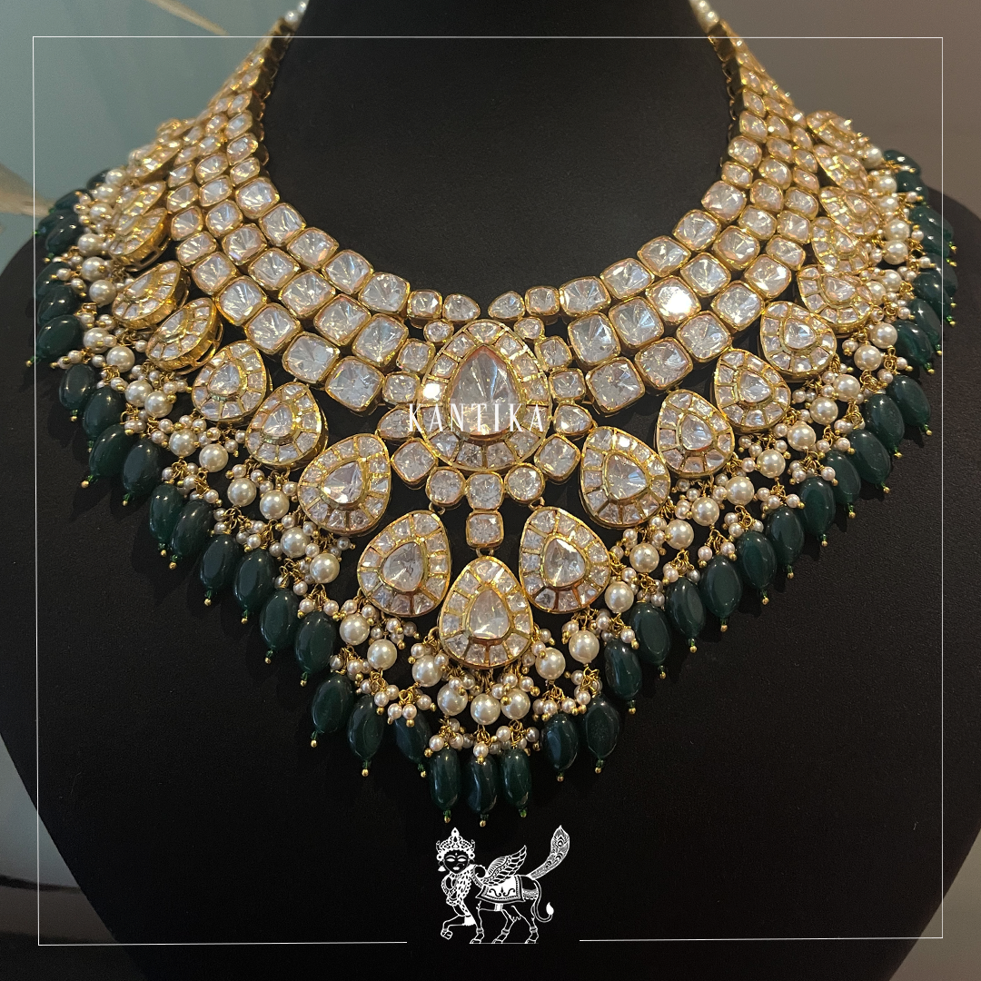 Wide Uncut Polki Set – Kantika Jewels