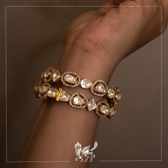 Traditional Moissanite Polki Bangles