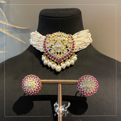 Ruby Pearl Chokar Set