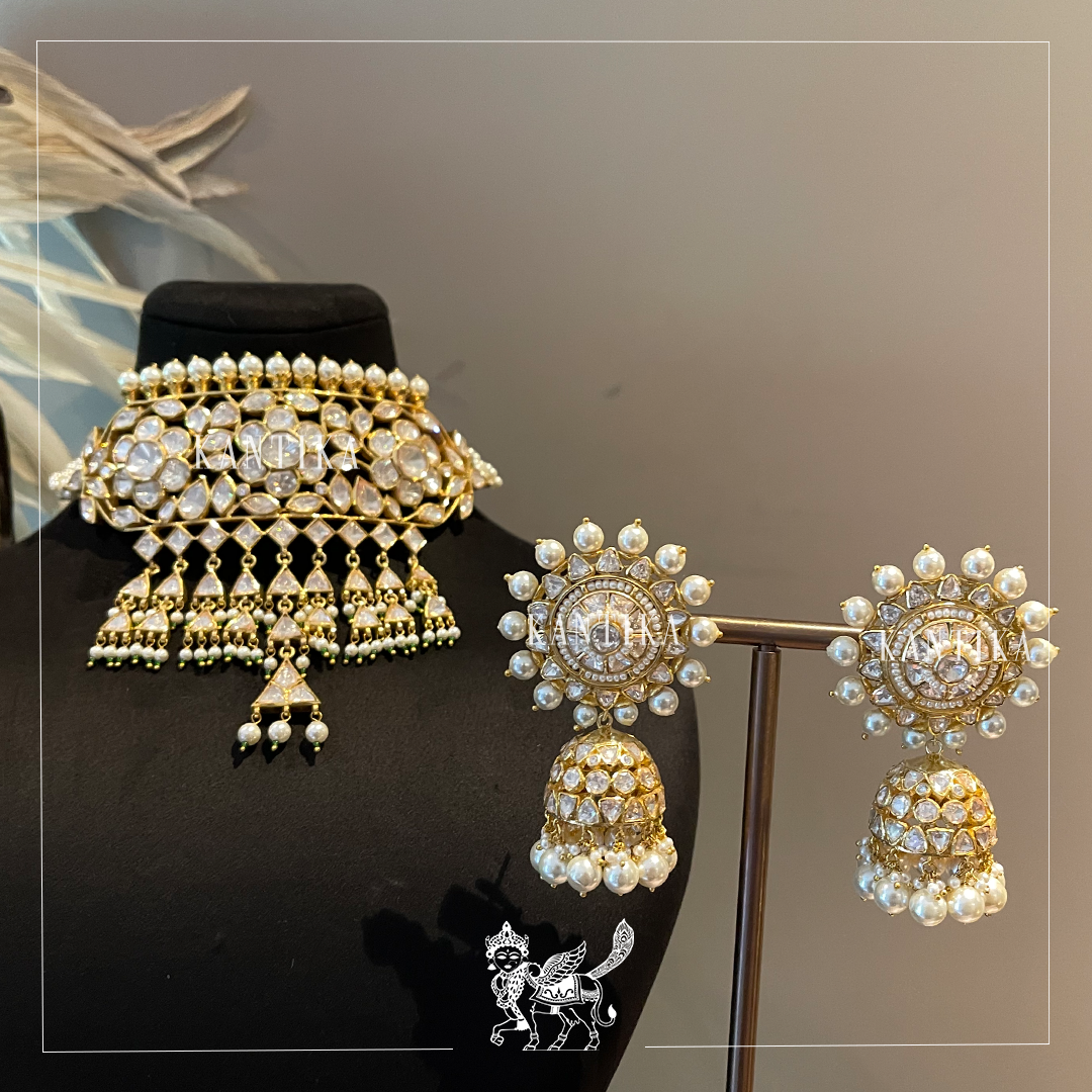 White Pearl Chokar Set