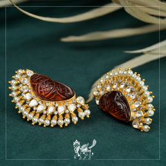 Drop Motif Pearl Earrings