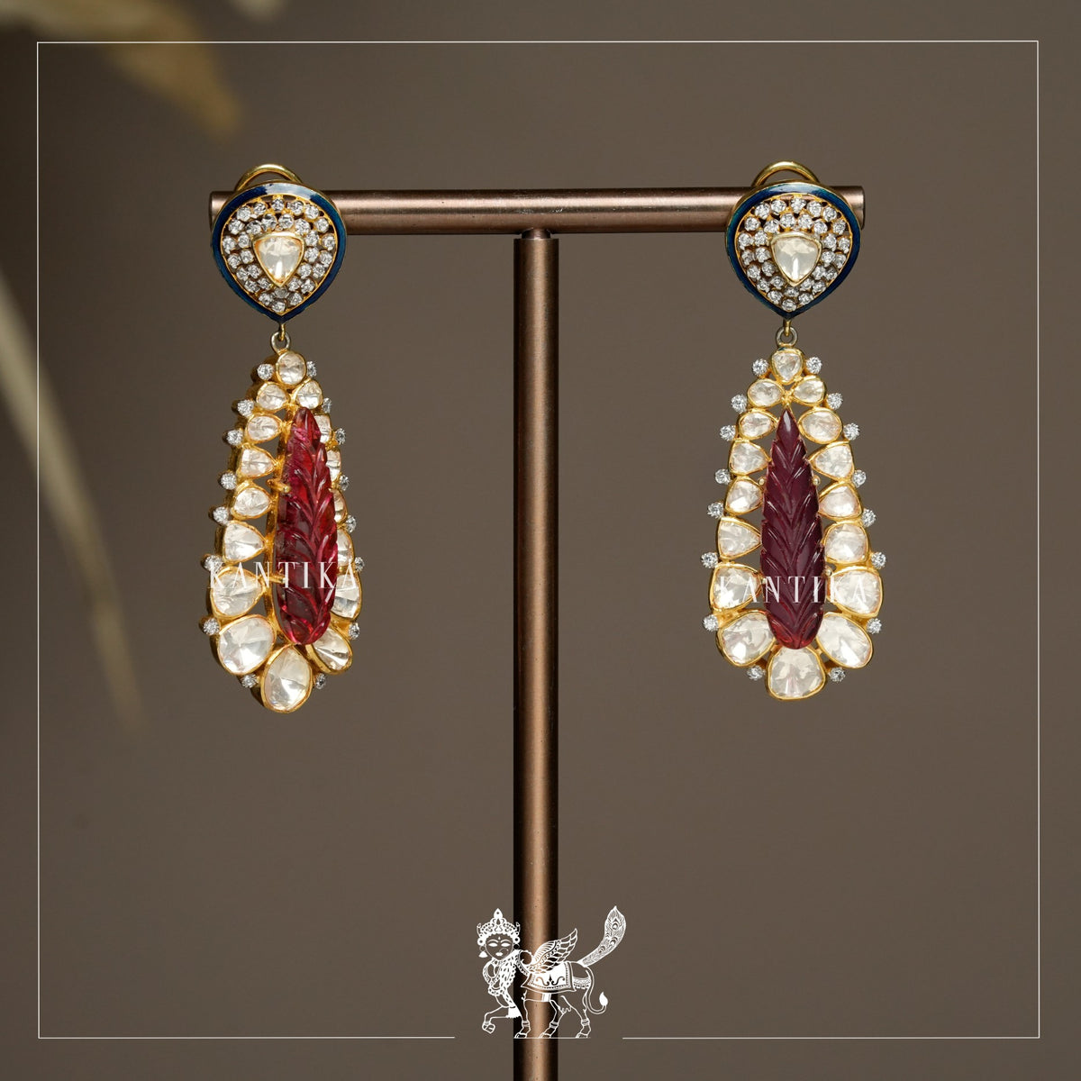 Ruby Drop Earrings