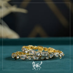 Traditional Moissanite Polki Bangles