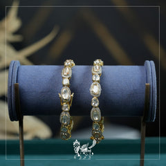 Traditional Moissanite Polki Bangles